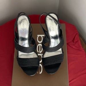 Bebe Black 7.5 Heels